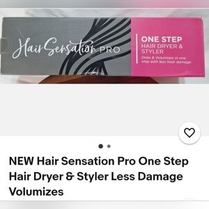 Hair Sensation Pro One Step Hair Dryer & Styler — Pink/Gray